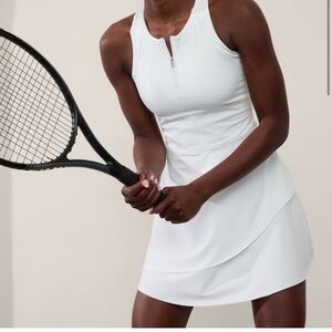 🔥NWT Athleta Break Point Tennis Pickleball Padel Dress size Medium white🔥
